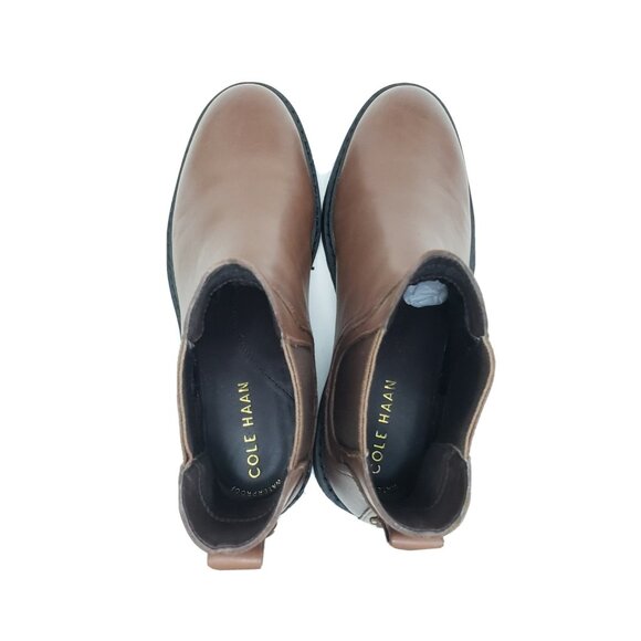 Cole Haan Greenwich Chelsea Boots Waterproof Round Toe Brown Leather Womens 6.5 - Picture 5 of 9